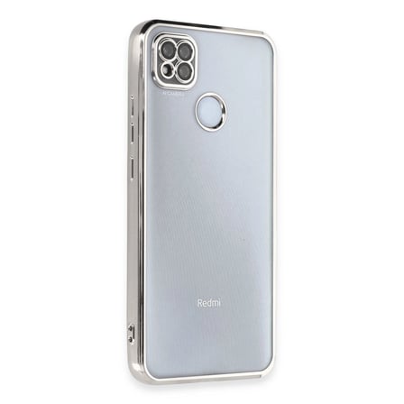 Xiaomi Redmi 9c Kılıf Razer Lensli Silikon - Gümüş