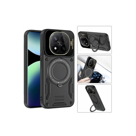 Xiaomi Redmi Note 14 Pro 5g Kılıf Joy Lens Standlı Kapak - Kırmızı