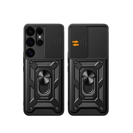 Samsung Galaxy S25 Ultra Kılıf Pars Lens Yüzüklü Silikon - Lacivert