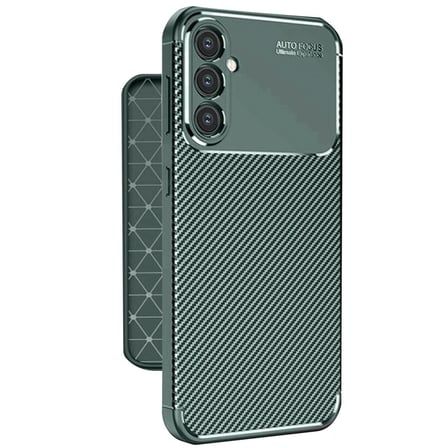 Samsung Galaxy A56 Kılıf Auto Focus Karbon Kapak - Koyu Yeşil
