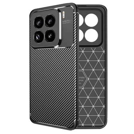 Xiaomi Mi 15 Pro Kılıf Auto Focus Karbon Kapak - Siyah
