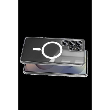 Samsung Galaxy S25 Ultra Kılıf Magneticsafe Şeffaf Silikon - Şeffaf