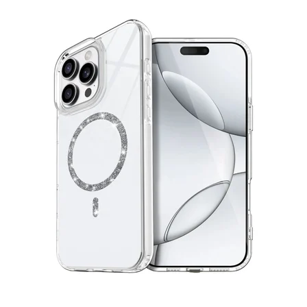 Apple İphone 14 Pro Max Live Diamond Magsafe Kapak - Şeffaf