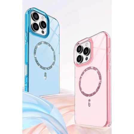 Apple İphone 16 Pro Max Live Diamond Magsafe Kapak - Pembe