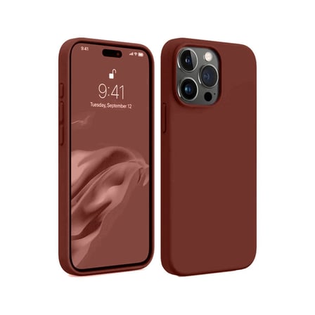 Apple İphone 15 Pro Max Kılıf First Silikon - Bordo