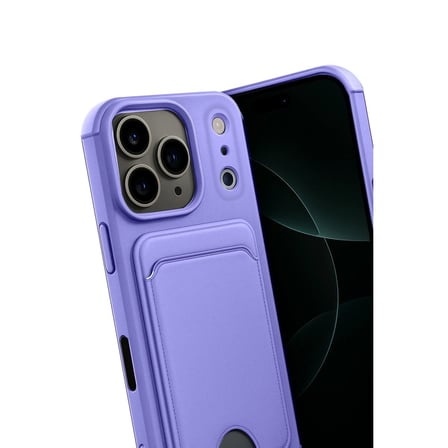 Apple İphone 17 Pro Kelvin Kartvizitli Silikon - Lila