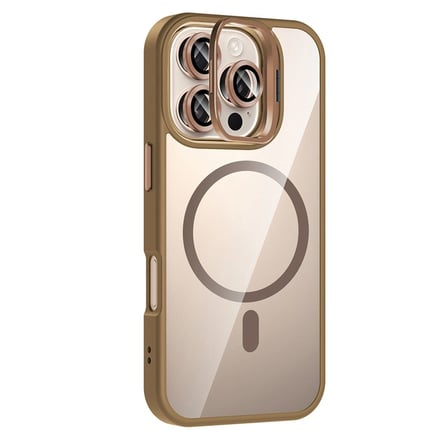 Joko Apple İphone 16 Pro Max Remim Lensli Magsafe Standlı Kapak - Kahverengi