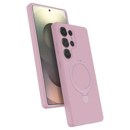 Samsung Galaxy S25 Ultra Regal Magsafe Standlı Kapak - Açık Pembe