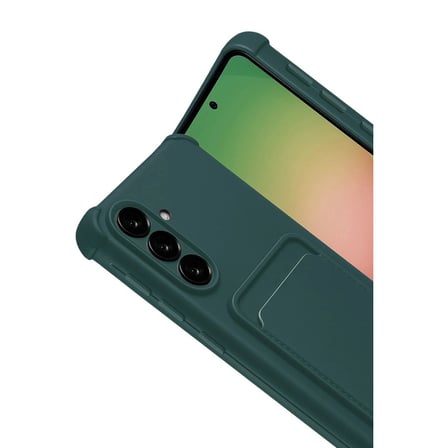 Samsung Galaxy A17 5g Kelvin Kartvizitli Silikon - Koyu Yeşil
