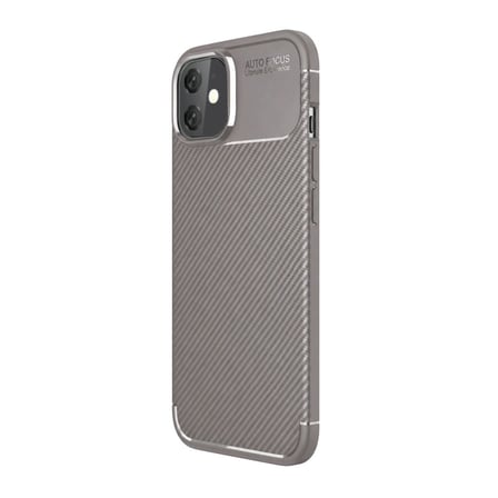 Apple İphone 11 Kılıf Auto Focus Karbon Kapak - Gri