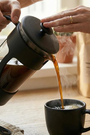 Depa French Press 350 ml Borosilikat Cam Siyah Kahve ve Çay Demleme Ekipmanı