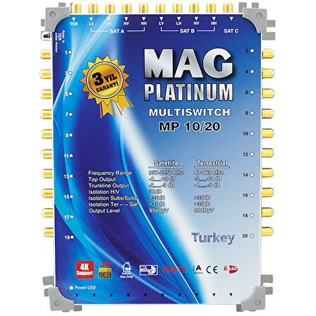 10*20 KASKATLI UYDU SANTRALİ MAG PLATINUM