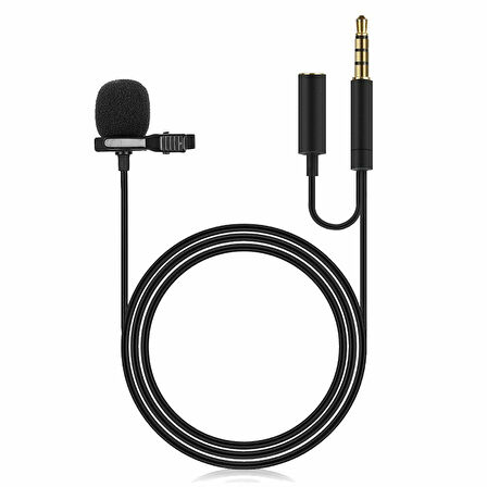 JH-043-A 3.5MM JACK VE KULAKLIK GİRİŞLİ YOUTUBER YAKA MİKROFONU