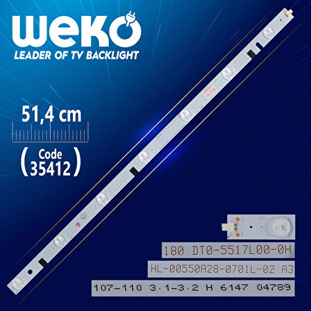 HL-00550A28-0701L-02 A3 6*13 - D4 107-110 3.1-3.2 H - 51.4 CM 7 LEDLİ -