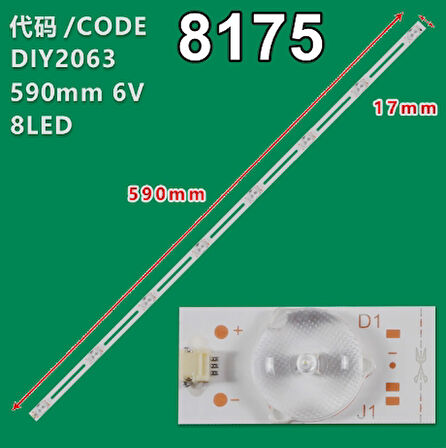 32INCH UNIVERSAL DLED 6V 2W 8 LEDLİ 59 CM 1,8 CM NO:1596