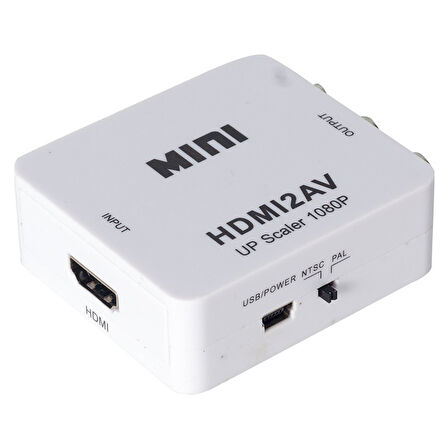 PM-12861 HDMI TO RCA MİNİ MODEL 1920X1080 PLASTİK KASA ÇEVİRİCİ KONVERTÖR