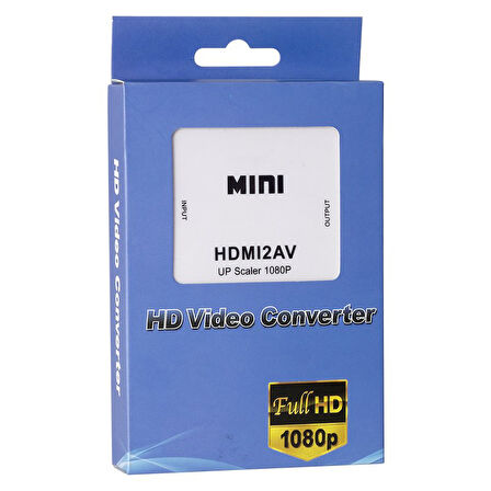 PM-12861 HDMI TO RCA MİNİ MODEL 1920X1080 PLASTİK KASA ÇEVİRİCİ KONVERTÖR