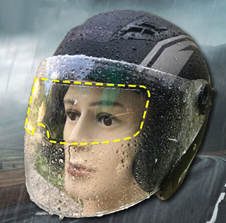Motosiklet Kaskı İçin Yağmur Kaydırıcı
