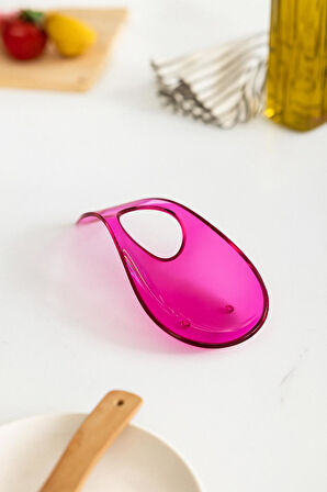 Akrilik Pembe Tezgah Üstü Kirli Kaşıklık & Kepçe Altlığı