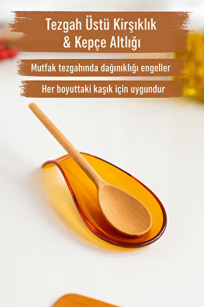 Akrilik Bal Tezgah Üstü Kirli Kaşıklık & Kepçe Altlığı