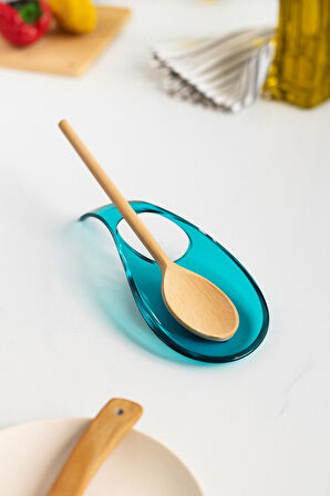 Akrilik Aquamarin Tezgah Üstü Kirli Kaşıklık & Kepçe Altlığı