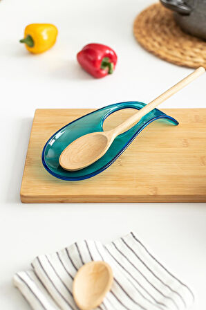 Akrilik Aquamarin Tezgah Üstü Kirli Kaşıklık & Kepçe Altlığı