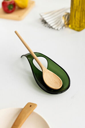 Akrilik Koyu Yeşil Tezgah Üstü Kirli Kaşıklık & Kepçe Altlığı