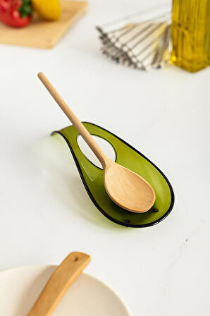 Akrilik Koyu Yeşil Tezgah Üstü Kirli Kaşıklık & Kepçe Altlığı