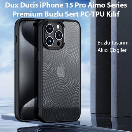 Dux Ducis iPhone 15 Pro Aimo Series Premium Buzlu Sert PC-TPU Kılıf-1852