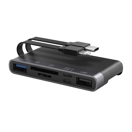 ALLY NK-1048HD 6in1 USB + Type-C + Lightning + SD-TF Kart Okuyucu Çevirici Adaptör-1852