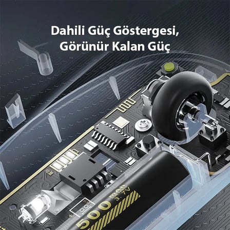 İNPHİC X5 Kablosuz Fare Şarj Edilebilir Sessiz Kullanım 2.4G Transparan USB Mouse-1852