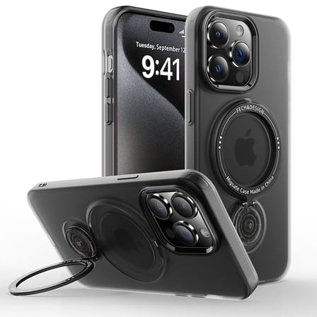 ALLY iPhone 14 Pro İçin Magsafe Uyumlu Standlı Manyetik Silikon Kılıf-1852