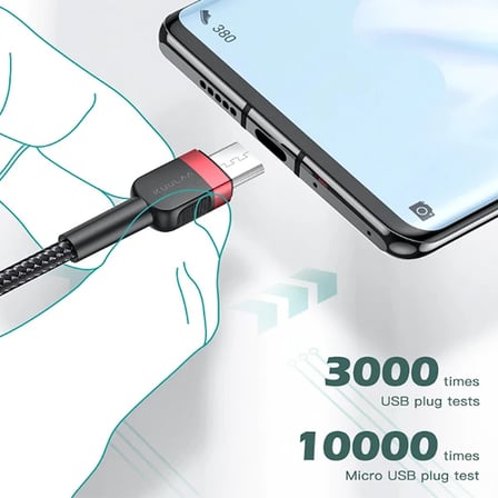 KUULAA Mikro Usb 3A Hızlı Şarj 0.50CM kısa Android Usb Şarj Kablosu-1852