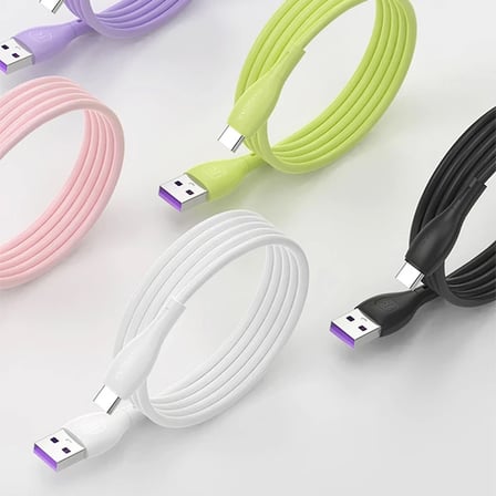 KUULAA Liquid Silicone USB Type C QC3.0 Hızlı Şarj Kablosu 1metre-1852