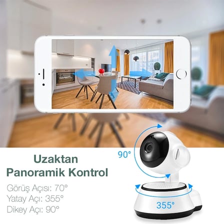 ALLY V380 1080P HD Gece Görüşlü Hareket Sensörlü WIFI Güvenlik Kamerası-1852