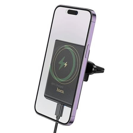 Hoco HW19 Klima Havalandırma Bölmesi Wireless Kablosuz Hızlı Şarj Araç Telefon Tutucu-1852