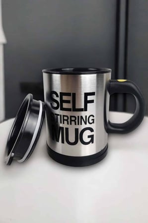 Yazılı Mug Kupa Karıştırıcı Özelliği Ve Paslanmaz Çelik