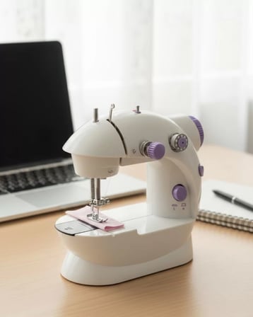 Ev Tipi Mini Dikiş Makinesi Ayarlanabilir Hız ve Işıklı