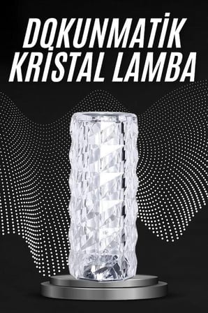 Kristal Lamba Masa Lambası Şarjlı Masa Lambası Dokunmatik Sensör Usb Şarjlı