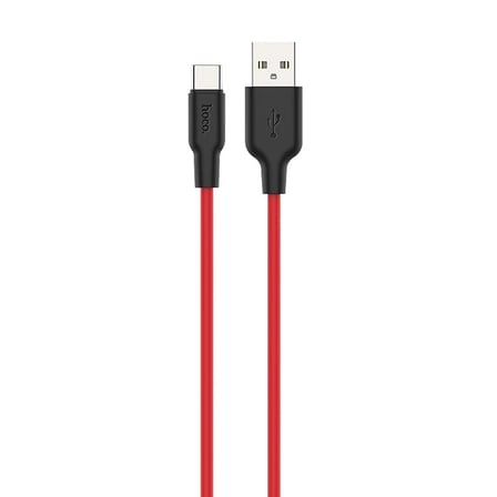 HOCO X21 Plus USB to Type-C 3A Silikon Hızlı Şarj ve Data Kablosu-1852