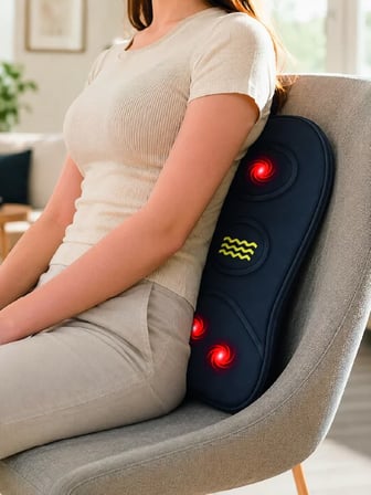 Ergonomik Isıtmalı Bel Masaj Minderi Sırt Destek Minderi