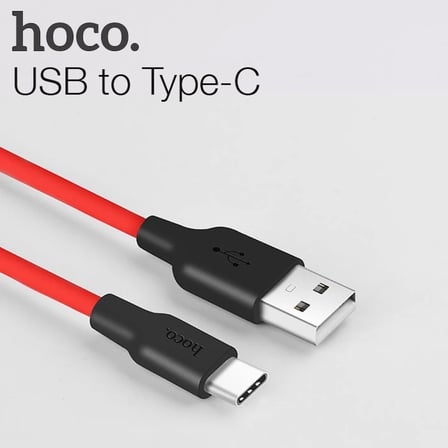 HOCO X21 USB to Type-C 3A Silikon Hızlı Şarj ve Data Kablosu-1852