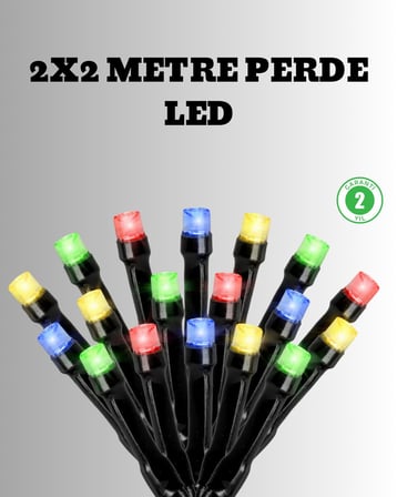 2x2 Metre Pil ile Çalışan Perde LED Işık – 8 Modlu Dekoratif