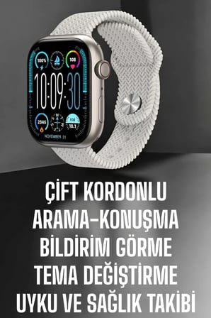 Yeni Nesil Akıllı Saat Arama Cevaplama GPS Takibi Adımsayar NFC Özelliği
