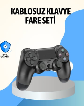 PS4 Uyumlu Kablosuz Oyun Kolu Ergonomik Çift Titreşimli