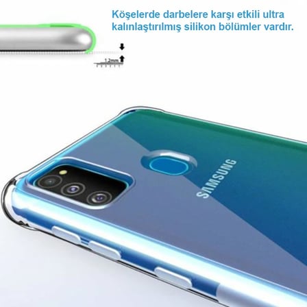 Ally Samsung Galaxy M30S Anti-Drop Darbe Emici Silikon Kılıf-1852