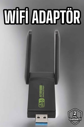 Wifi Adaptör Çift Bantlı Kablosuz Wifi Adaptörü