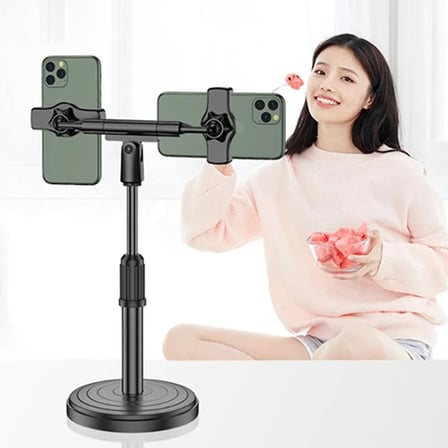 ALLY Masaüstü Youtube Tiktok Canlı Yayın Çift Telefon Tutucu Stand-1852