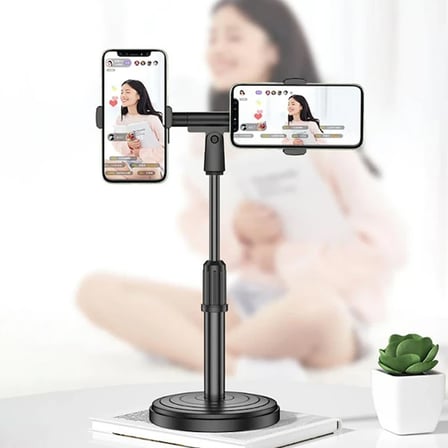 ALLY Masaüstü Youtube Tiktok Canlı Yayın Çift Telefon Tutucu Stand-1852