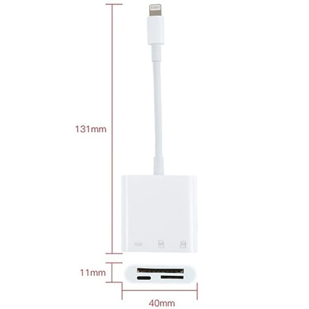 ALLY NK-101Y Pro 3 İn 1 İPhone Lightning to SD-TF Çevirici Adaptör-1852